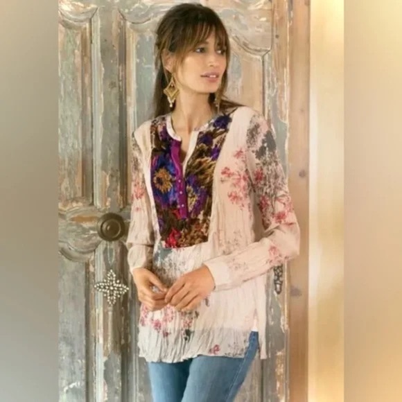 Soft Surroundings Tops - Soft Surroundings Floral Tunic Mixed Media